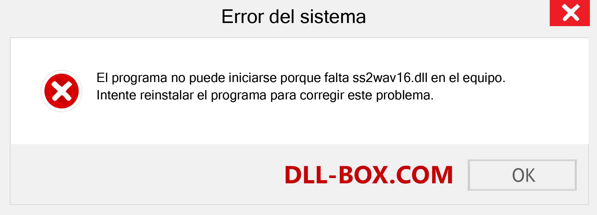 ¿Falta el archivo ss2wav16.dll ?. Descargar para Windows 7, 8, 10 - Corregir ss2wav16 dll Missing Error en Windows, fotos, imágenes